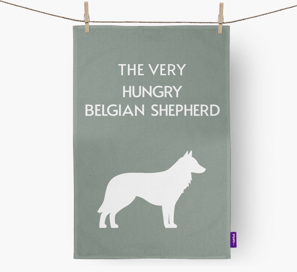 'The Very Hungry...' - Personalised {breedFullName} Tea Towel
