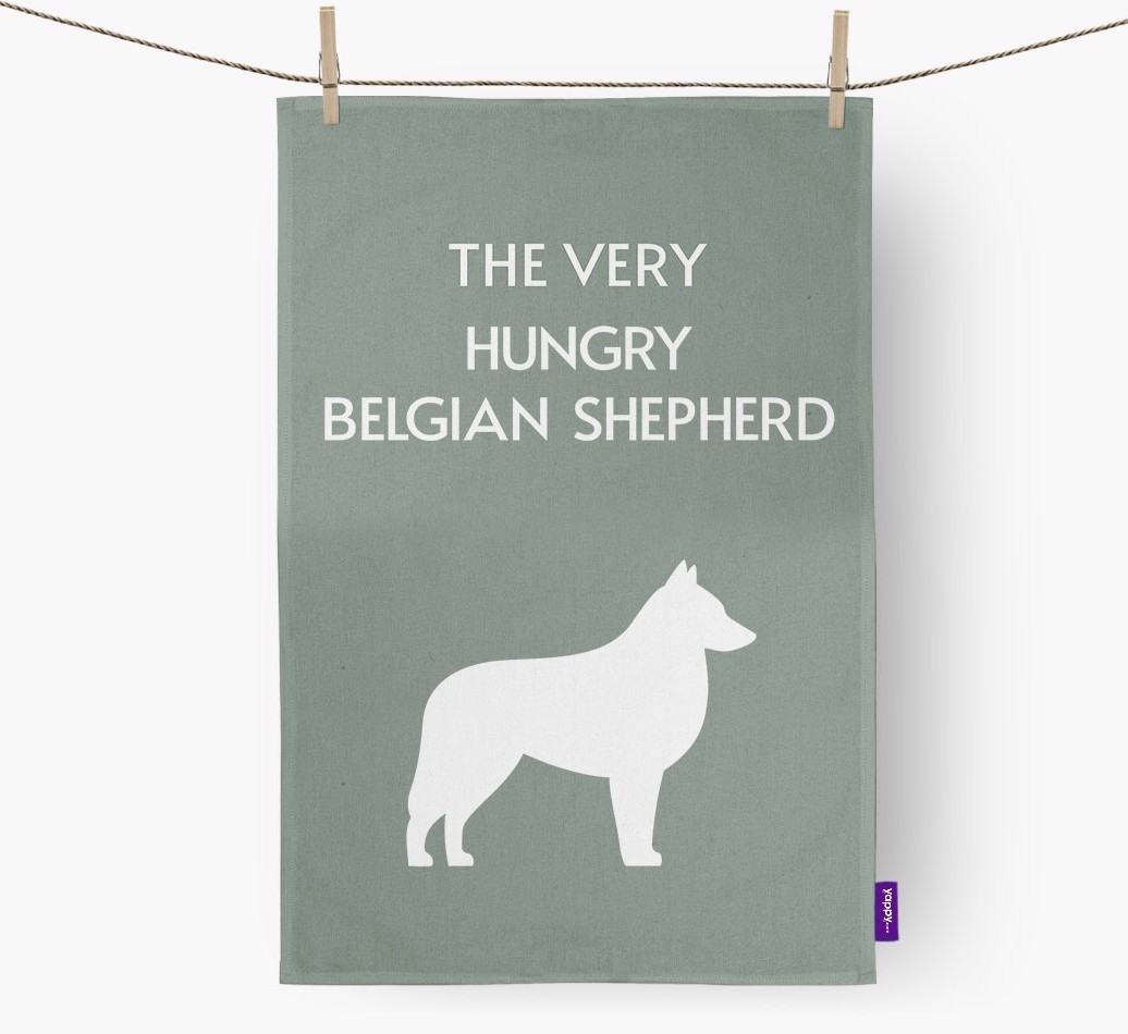 'The Very Hungry...' - Personalised {breedFullName} Tea Towel