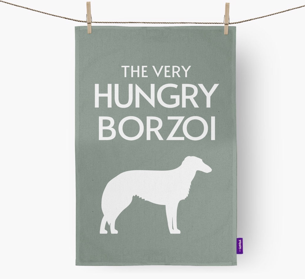 'The Very Hungry...' - Personalised {breedFullName} Tea Towel