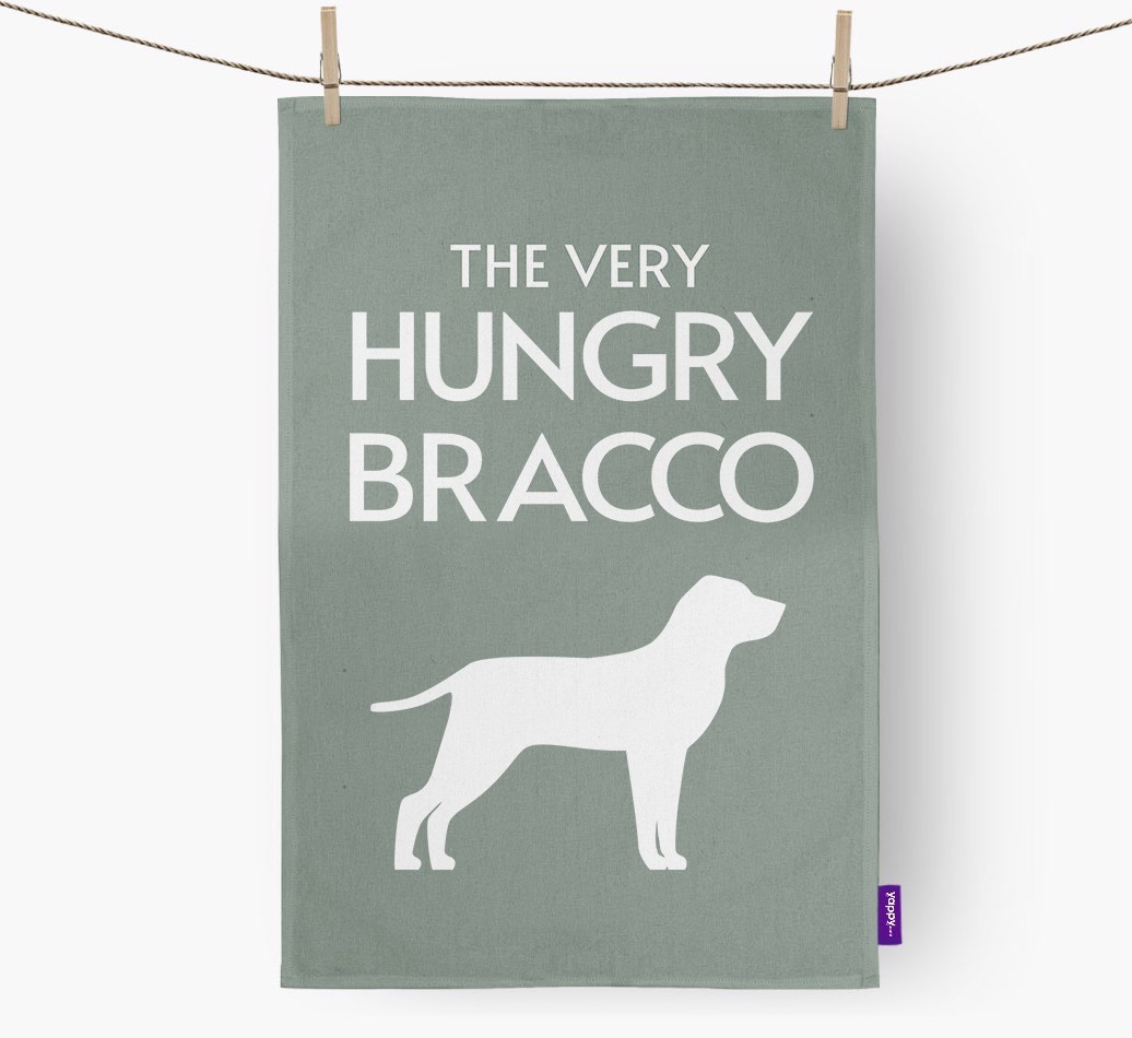 'The Very Hungry...' - Personalised {breedFullName} Tea Towel