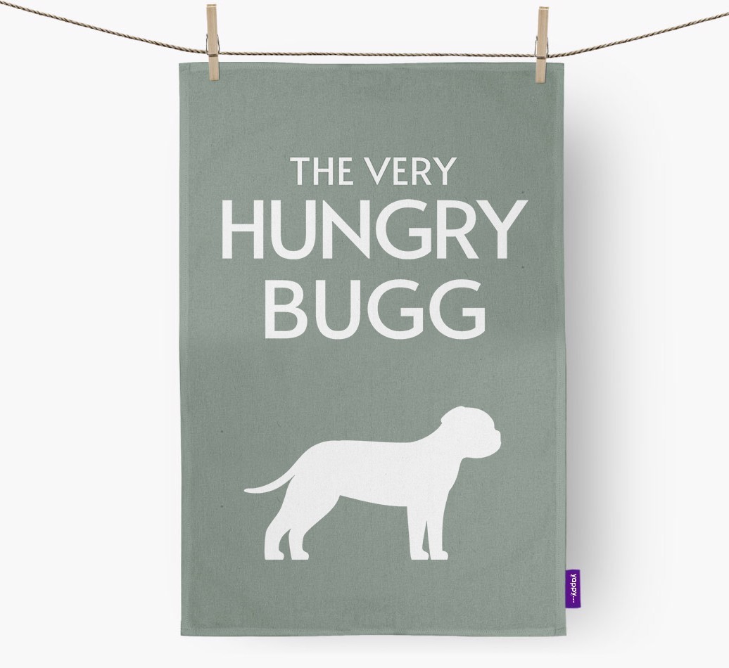 'The Very Hungry...' - Personalised {breedFullName} Tea Towel