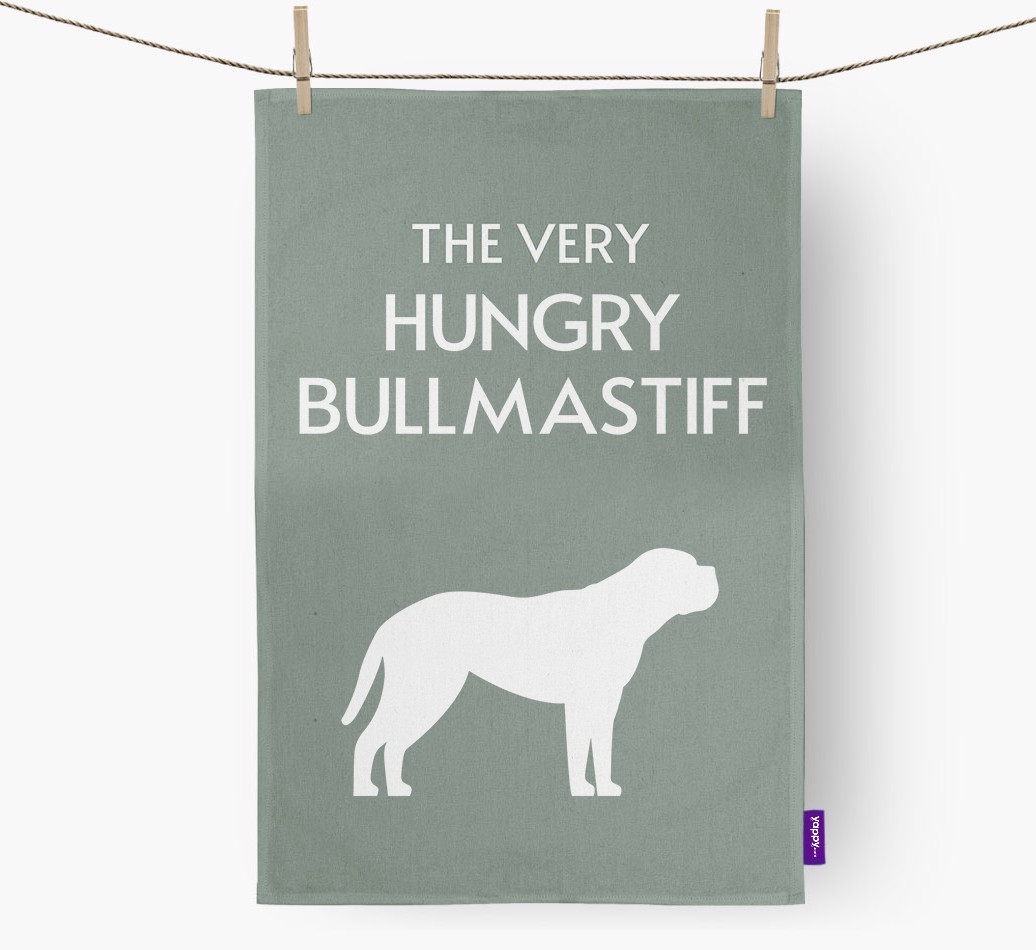 'The Very Hungry...' - Personalised {breedFullName} Tea Towel