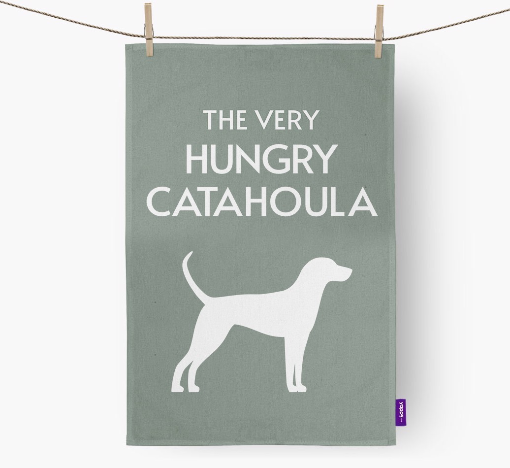 'The Very Hungry...' - Personalised {breedFullName} Tea Towel