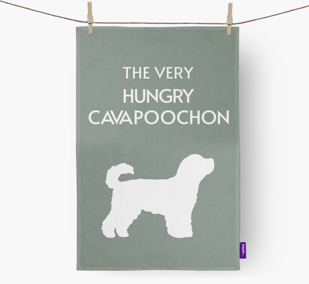 'The Very Hungry...' - Personalised {breedFullName} Tea Towel