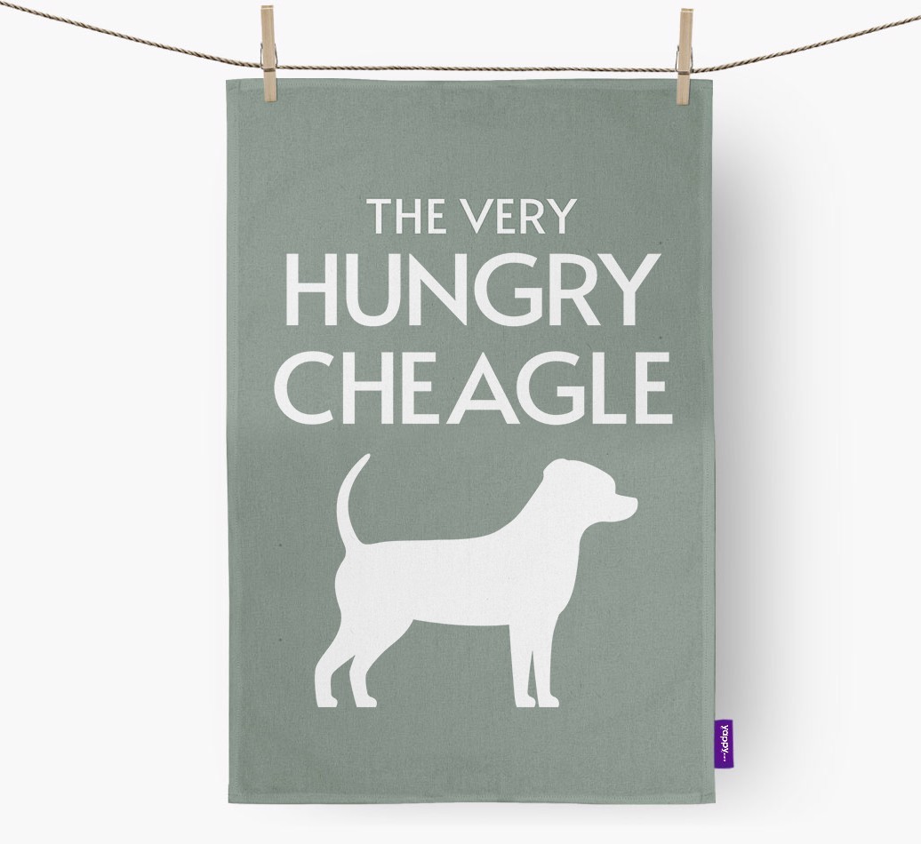'The Very Hungry...' - Personalised {breedFullName} Tea Towel