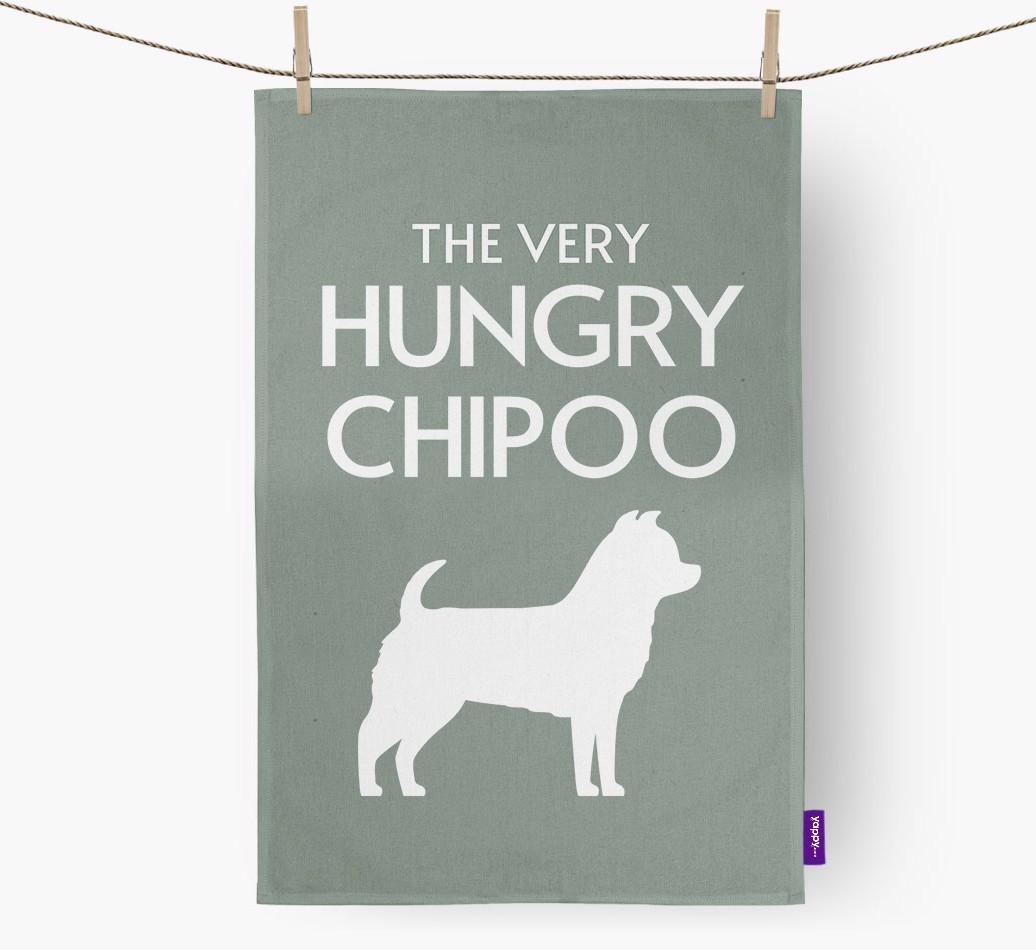 'The Very Hungry...' - Personalised {breedFullName} Tea Towel