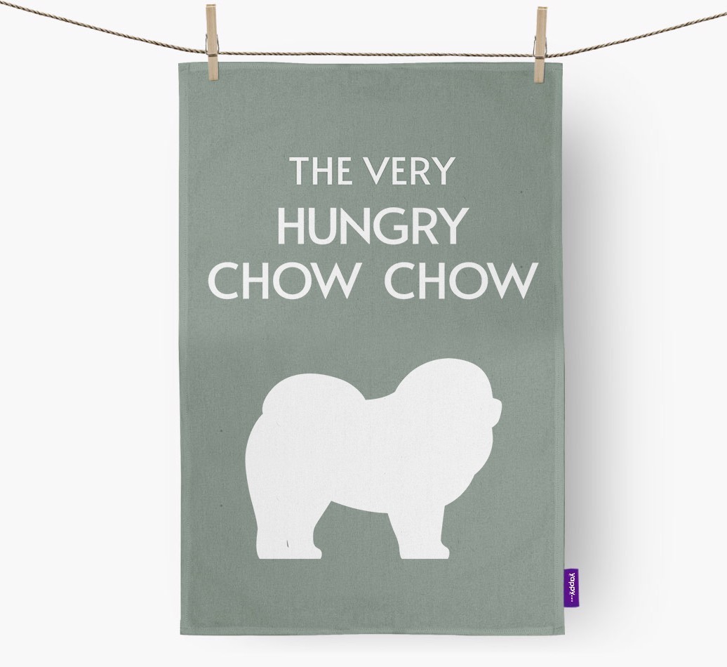 'The Very Hungry...' - Personalised {breedFullName} Tea Towel