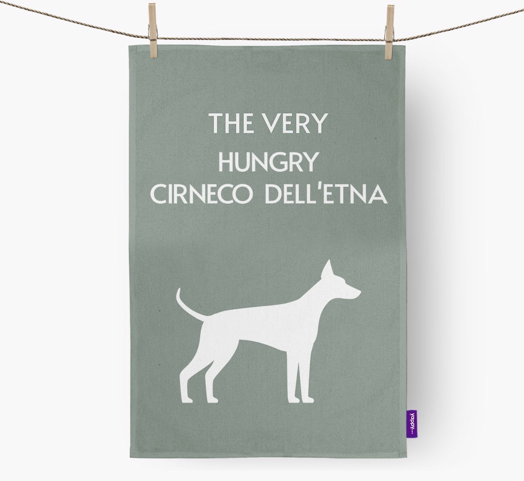 'The Very Hungry...' - Personalised {breedFullName} Tea Towel