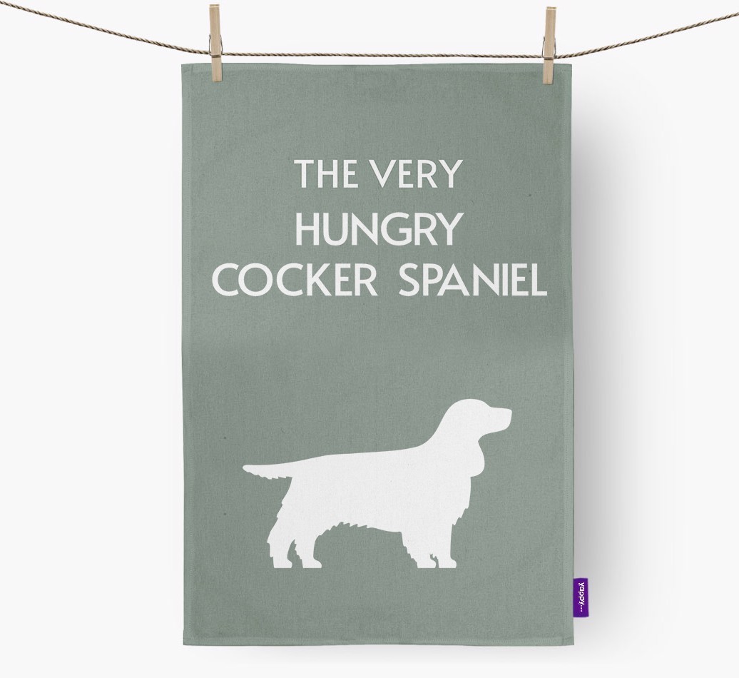 'The Very Hungry...' - Personalised {breedFullName} Tea Towel