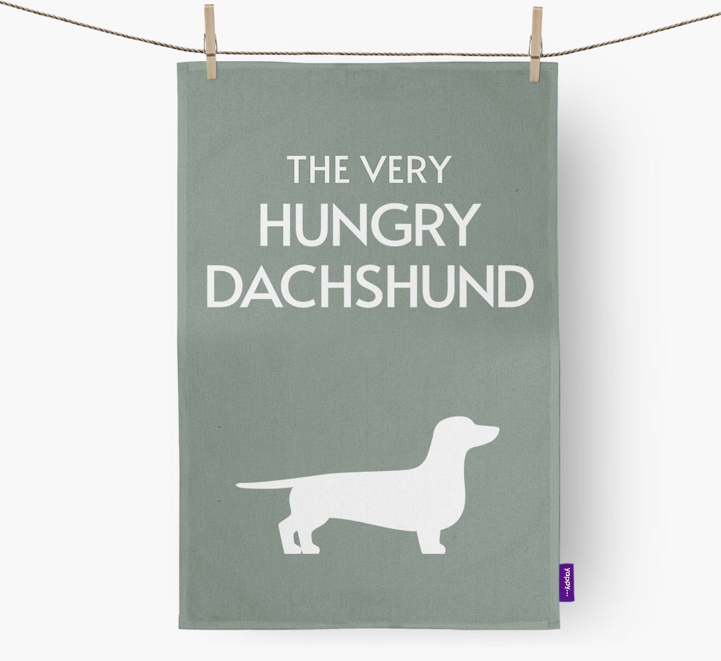 'The Very Hungry...' - Personalised {breedFullName} Tea Towel