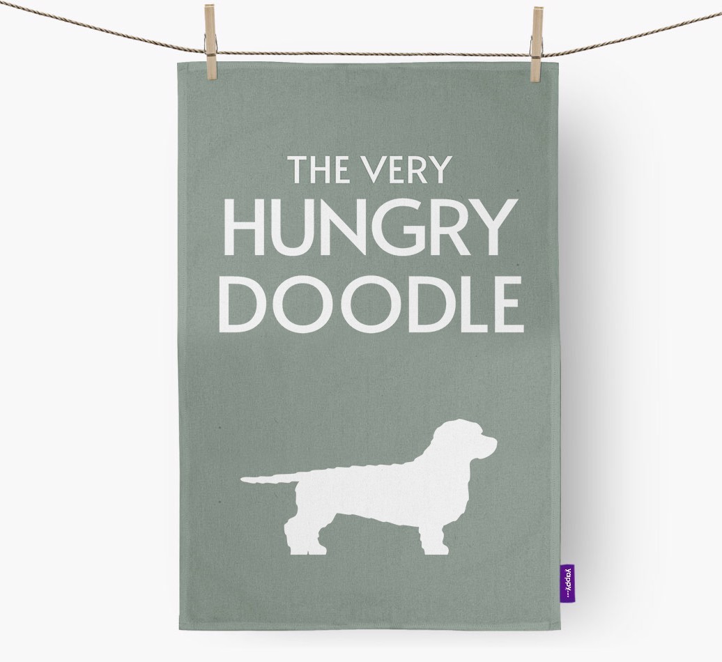 'The Very Hungry...' - Personalised {breedFullName} Tea Towel