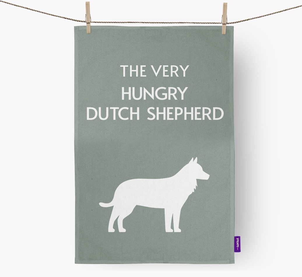 'The Very Hungry...' - Personalised {breedFullName} Tea Towel