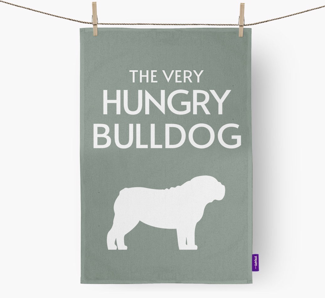 'The Very Hungry...' - Personalised {breedFullName} Tea Towel