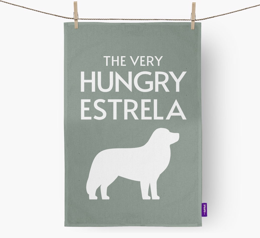 'The Very Hungry...' - Personalised {breedFullName} Tea Towel