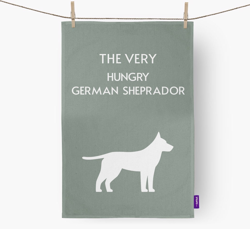 'The Very Hungry...' - Personalized {breedFullName} Dish Towel