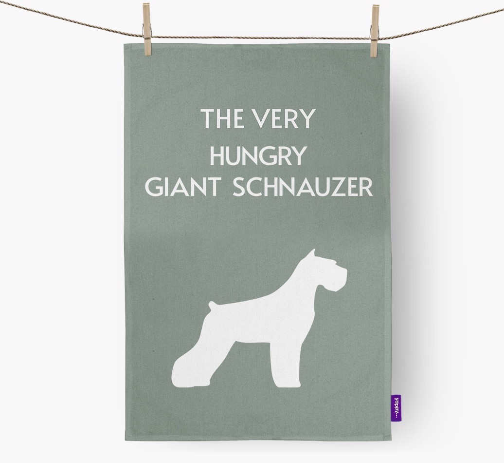 'The Very Hungry...' - Personalised {breedFullName} Tea Towel