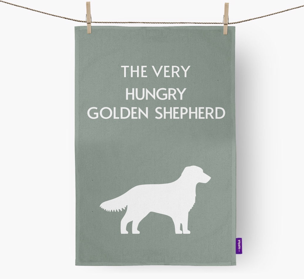 'The Very Hungry...' - Personalised {breedFullName} Tea Towel
