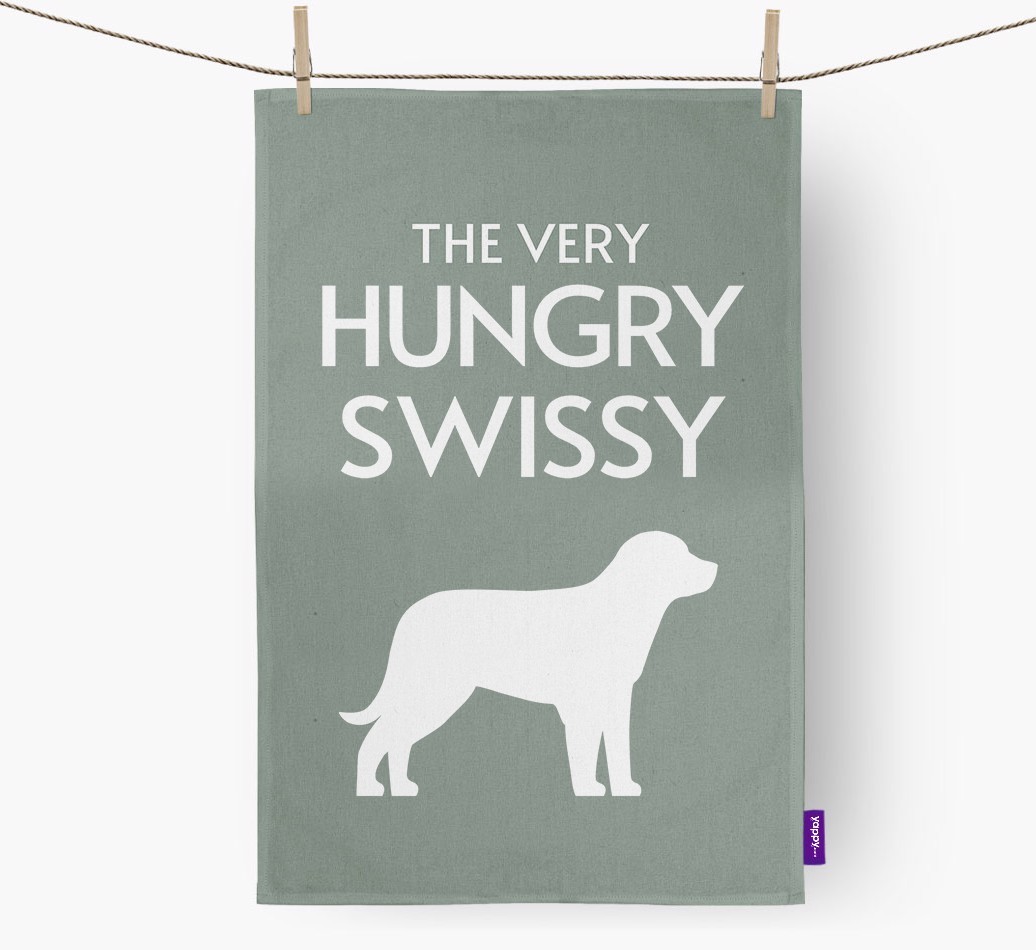 'The Very Hungry...' - Personalised {breedFullName} Tea Towel
