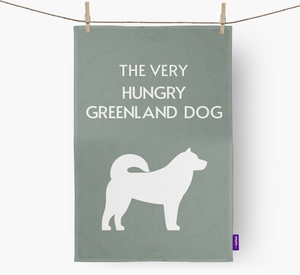 'The Very Hungry...' - Personalised {breedFullName} Tea Towel