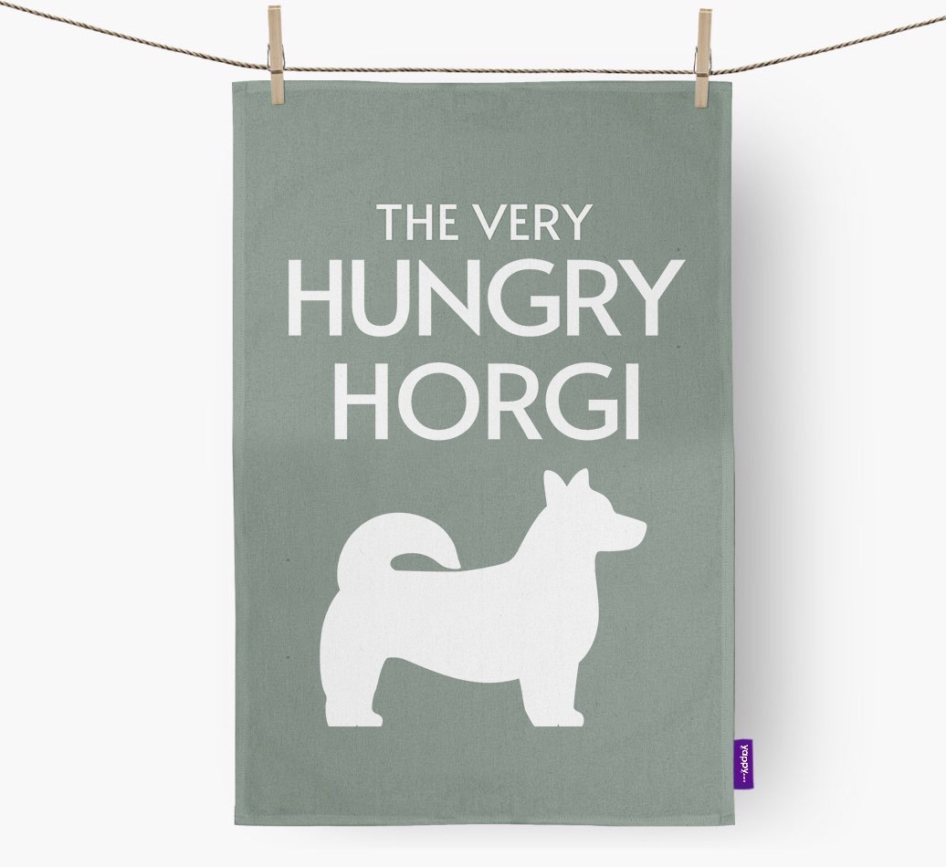 'The Very Hungry...' - Personalised {breedFullName} Tea Towel