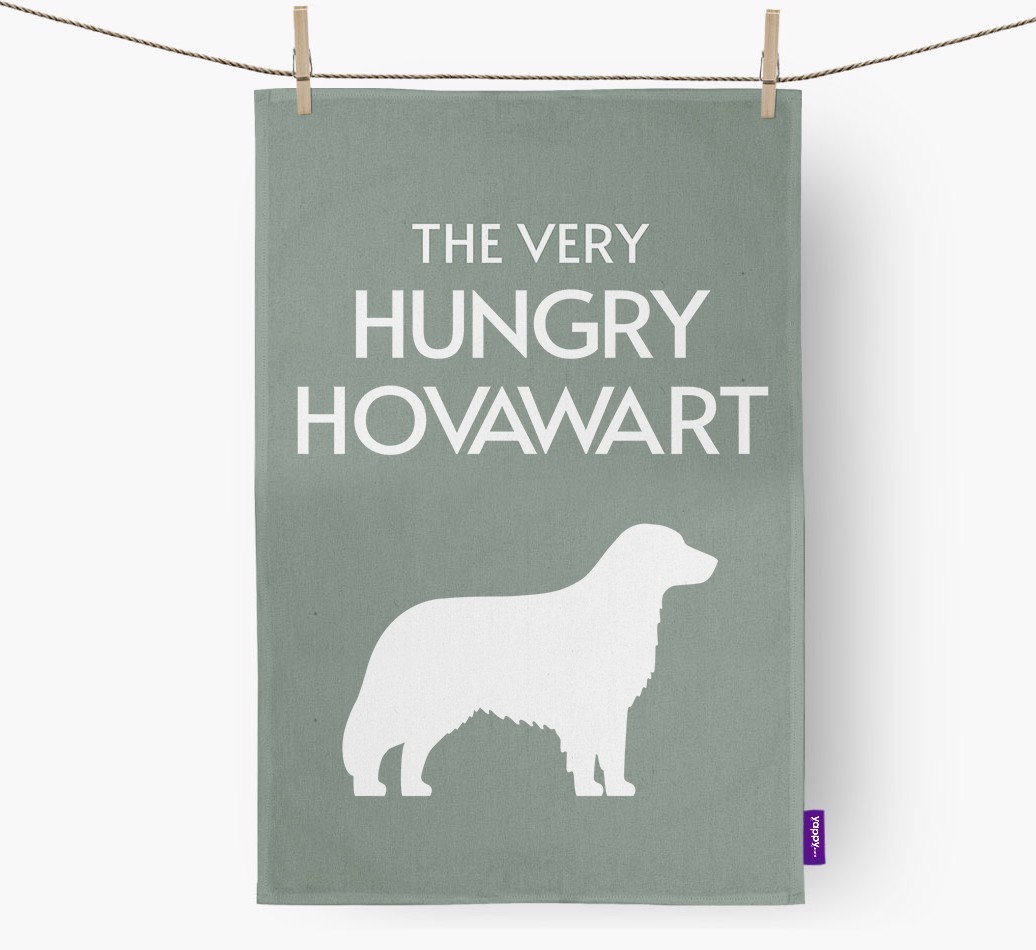 'The Very Hungry...' - Personalised {breedFullName} Tea Towel