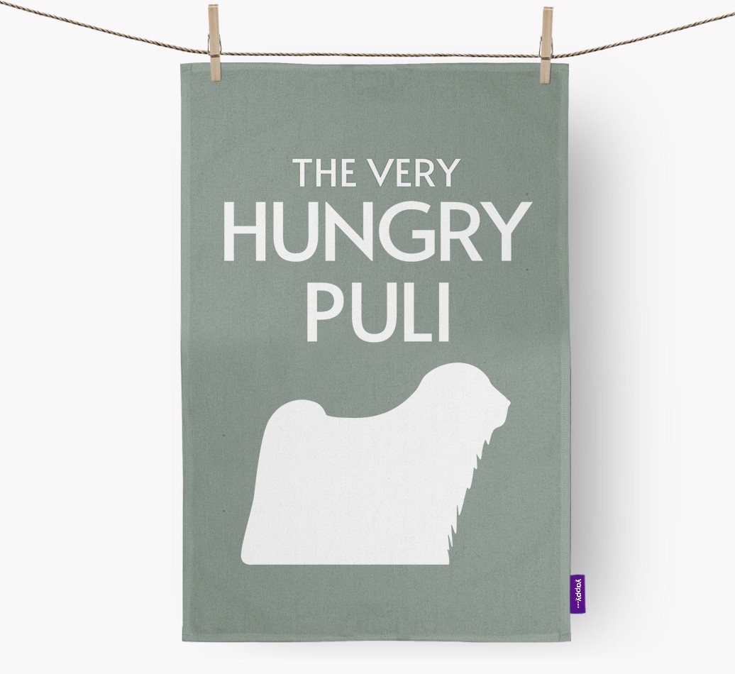 'The Very Hungry...' - Personalised {breedFullName} Tea Towel