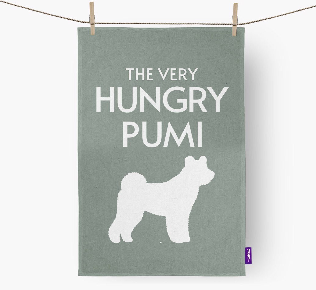 'The Very Hungry...' - Personalised {breedFullName} Tea Towel