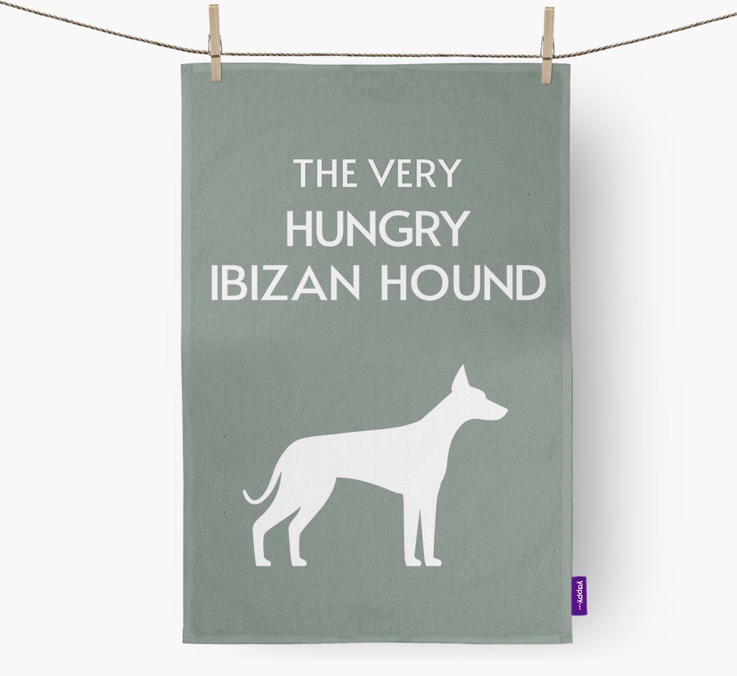 'The Very Hungry...' - Personalised {breedFullName} Tea Towel