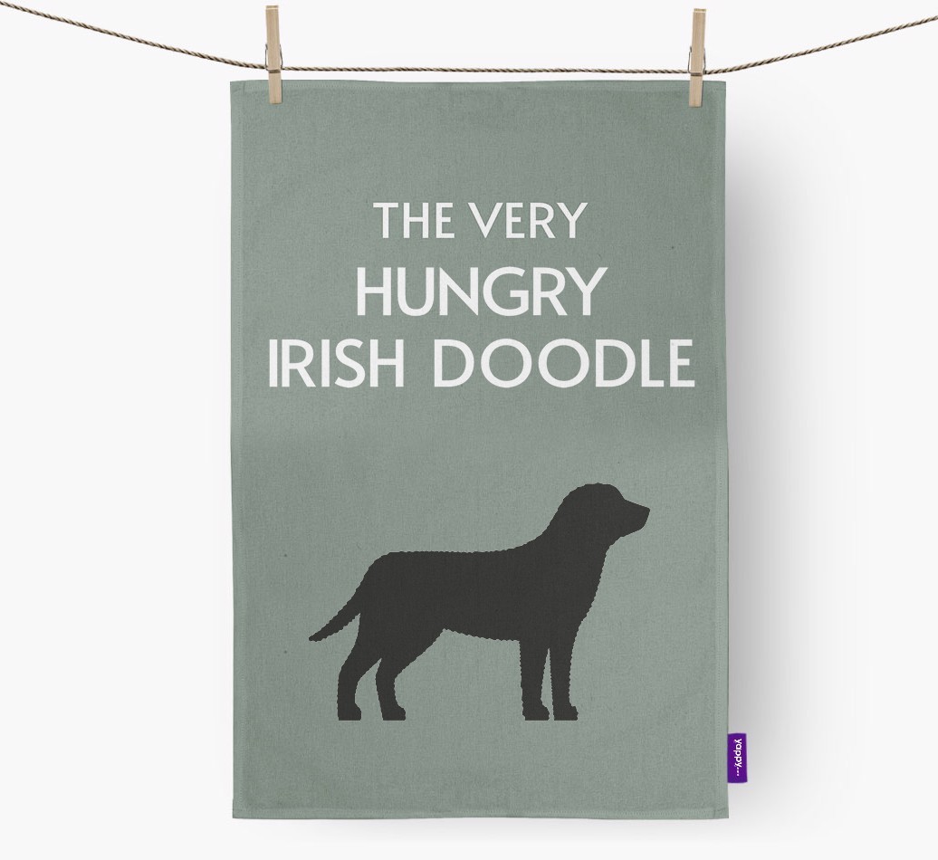 'The Very Hungry...' - Personalised {breedFullName} Tea Towel