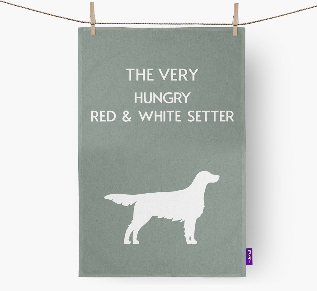 'The Very Hungry...' - Personalised {breedFullName} Tea Towel