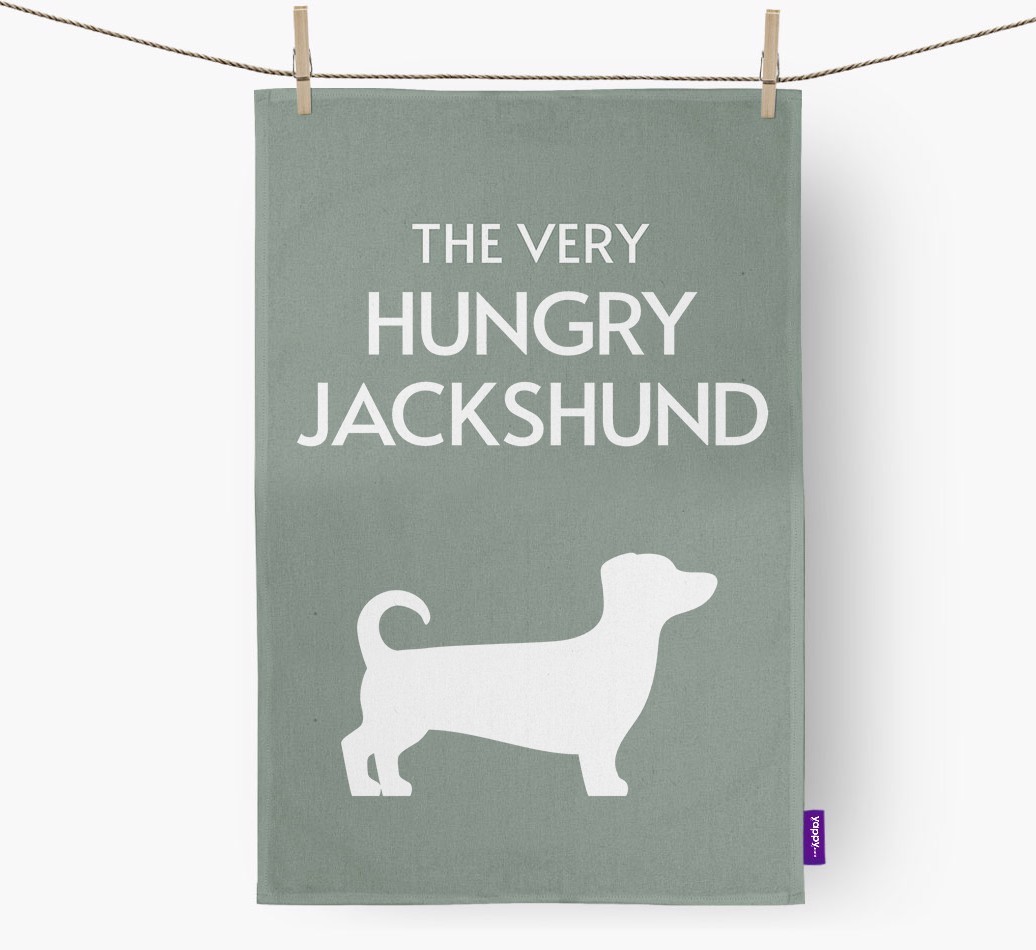 'The Very Hungry...' - Personalised {breedFullName} Tea Towel