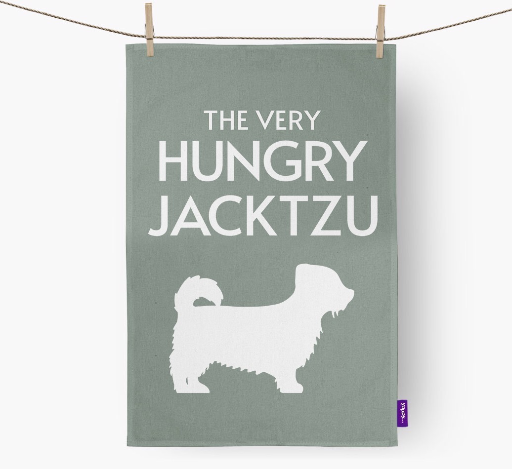 'The Very Hungry...' - Personalised {breedFullName} Tea Towel