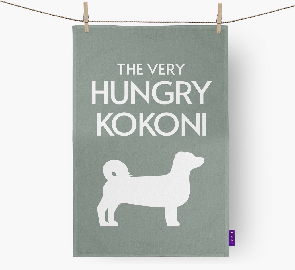 'The Very Hungry...' - Personalised {breedFullName} Tea Towel