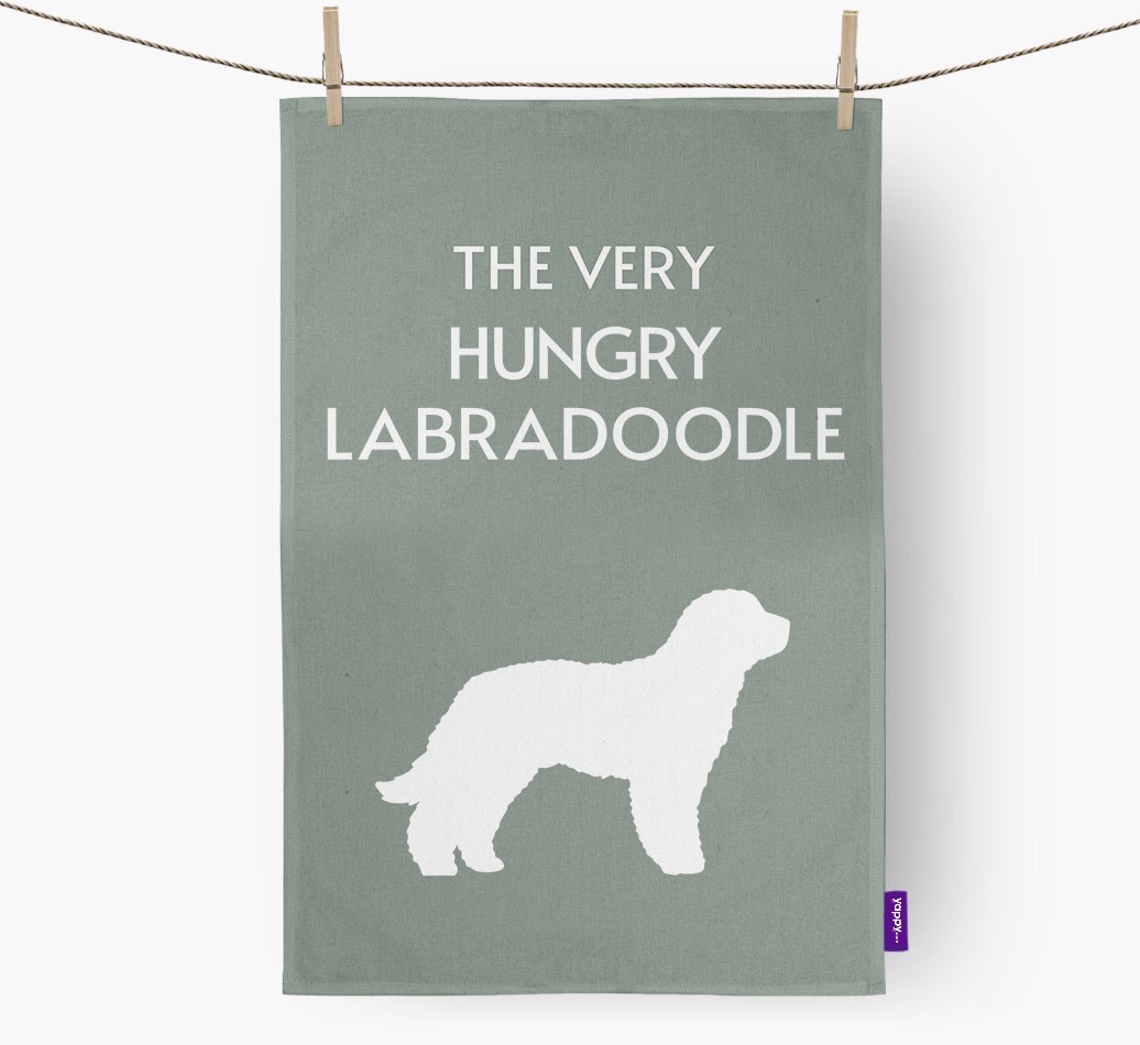 'The Very Hungry...' - Personalised {breedFullName} Tea Towel