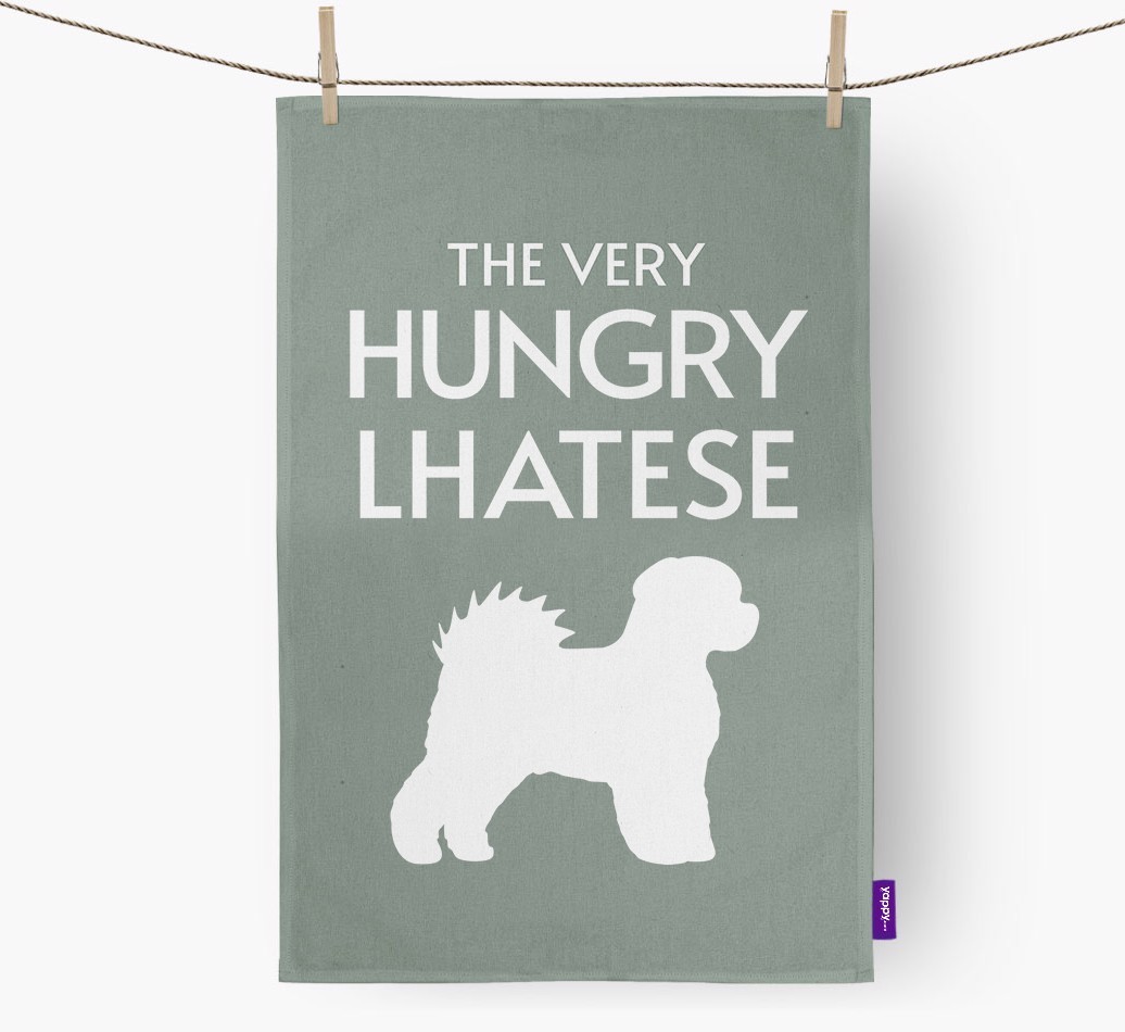 'The Very Hungry...' - Personalised {breedFullName} Tea Towel