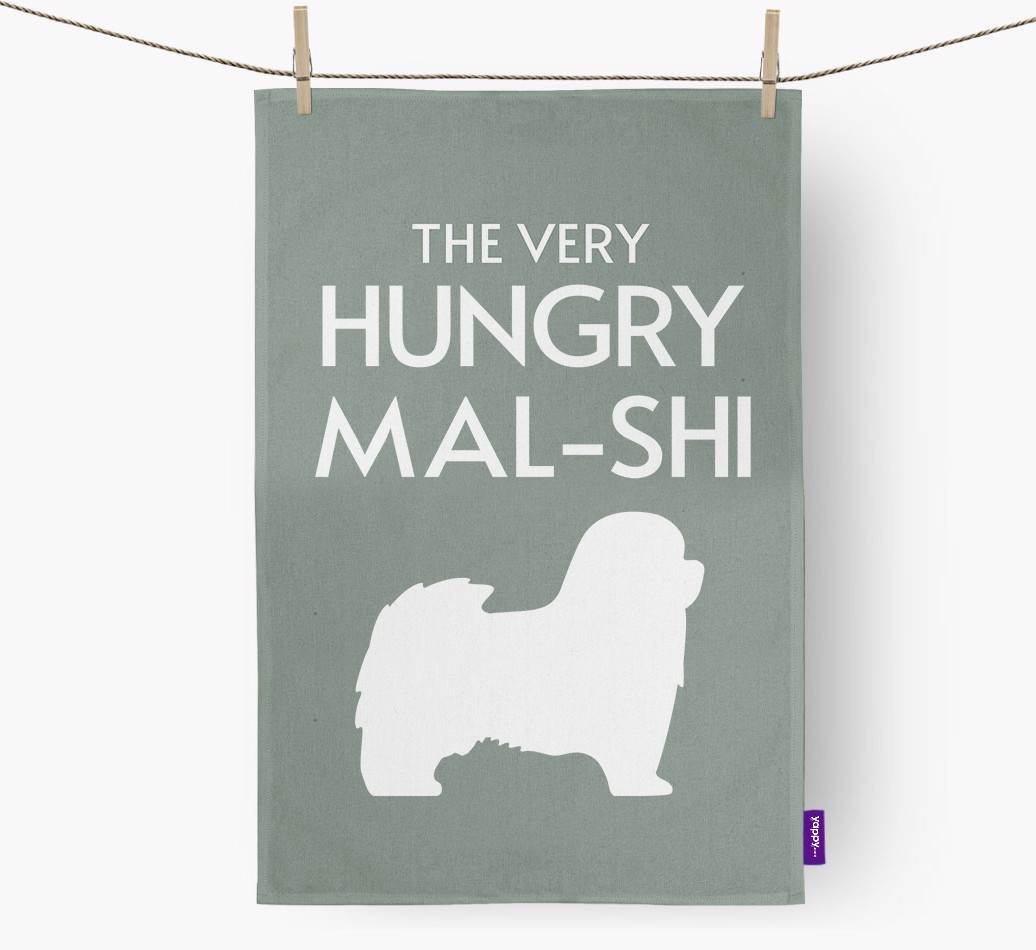 'The Very Hungry...' - Personalised {breedFullName} Tea Towel