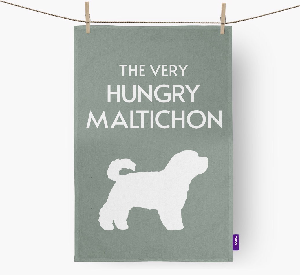 'The Very Hungry...' - Personalised {breedFullName} Tea Towel