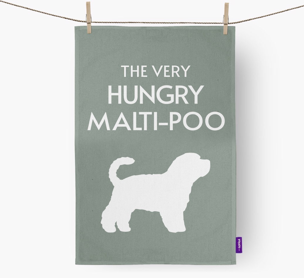 'The Very Hungry...' - Personalised {breedFullName} Tea Towel