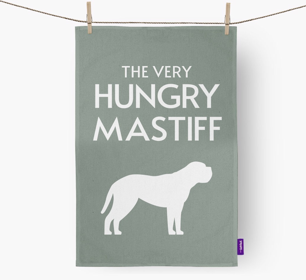 'The Very Hungry...' - Personalised {breedFullName} Tea Towel