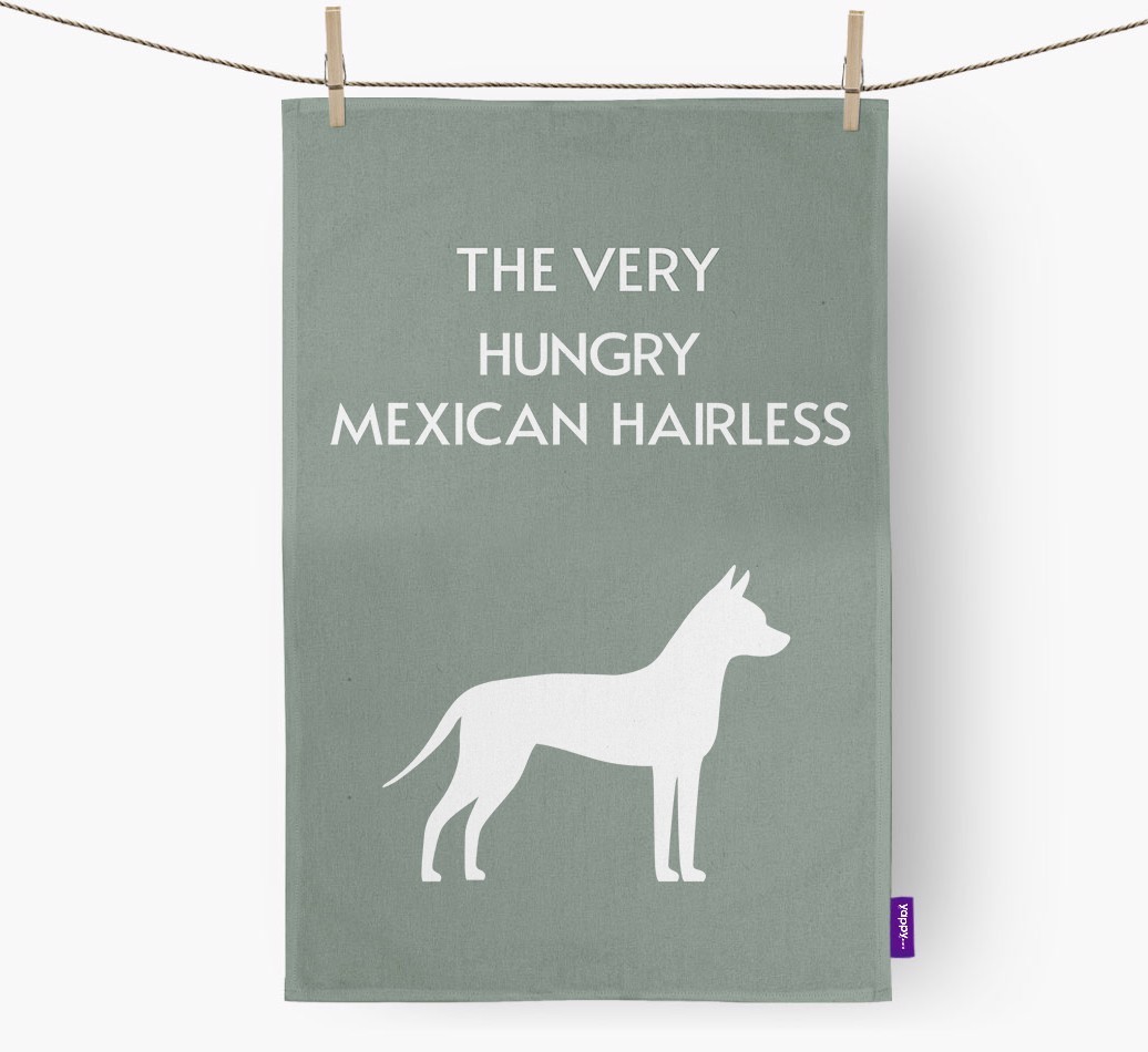 'The Very Hungry...' - Personalised {breedFullName} Tea Towel