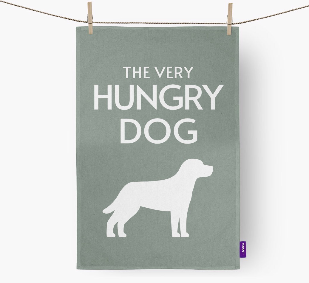 'The Very Hungry...' - Personalised {breedFullName} Tea Towel