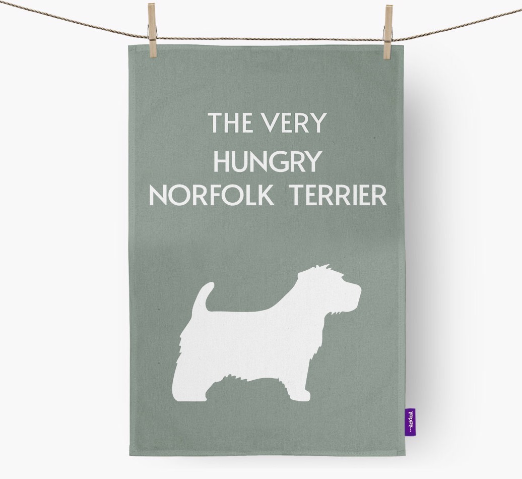 'The Very Hungry...' - Personalised {breedFullName} Tea Towel