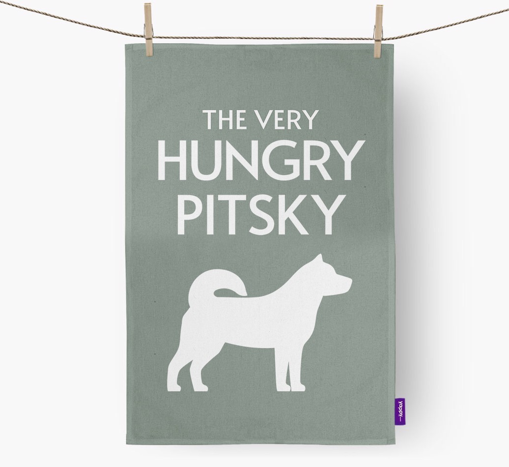 'The Very Hungry...' - Personalised {breedFullName} Tea Towel