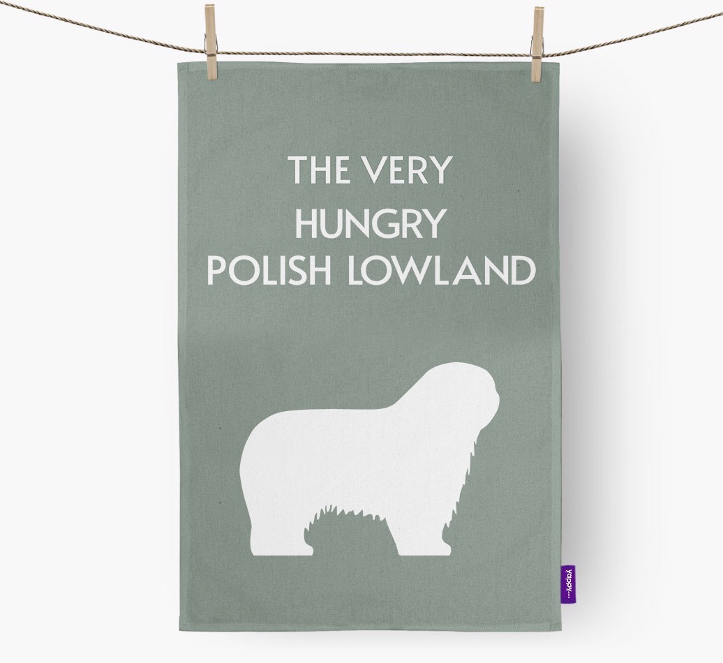 'The Very Hungry...' - Personalised {breedFullName} Tea Towel