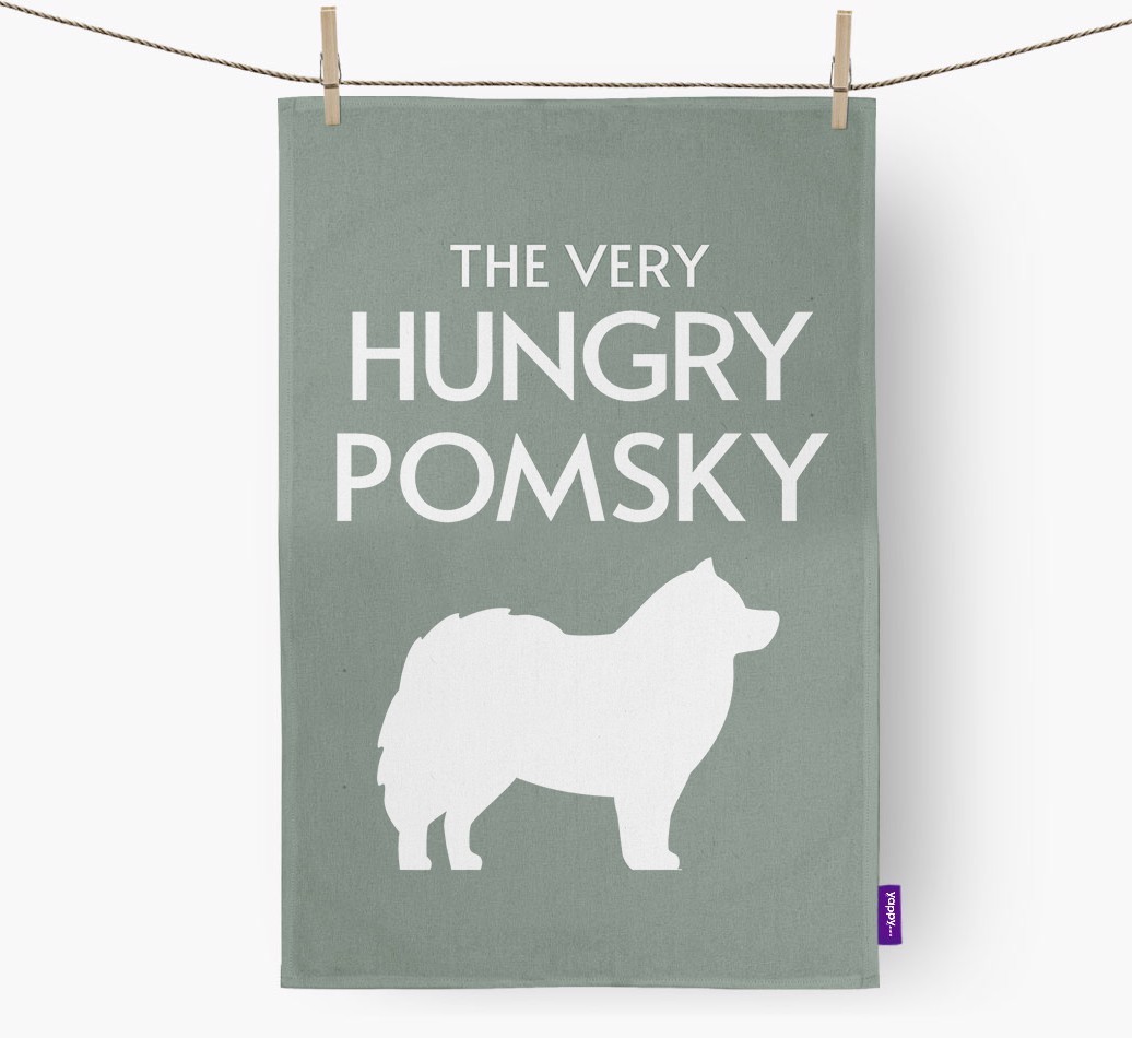'The Very Hungry...' - Personalised {breedFullName} Tea Towel