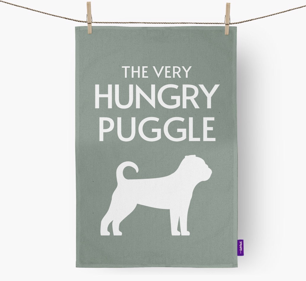 'The Very Hungry...' - Personalised {breedFullName} Tea Towel