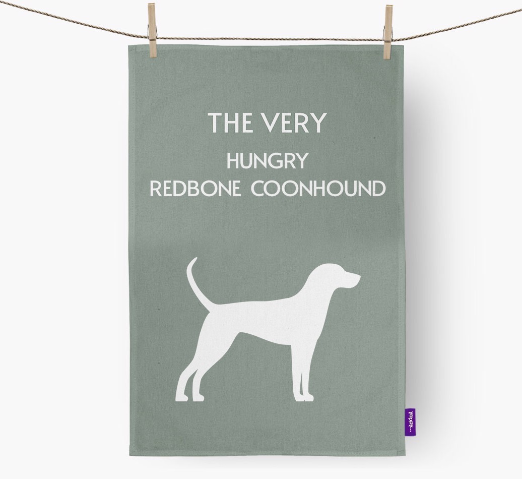 'The Very Hungry...' - Personalised {breedFullName} Tea Towel
