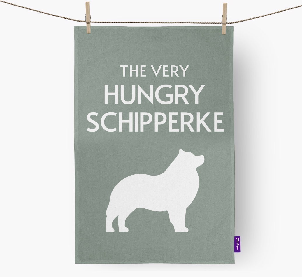 'The Very Hungry...' - Personalised {breedFullName} Tea Towel