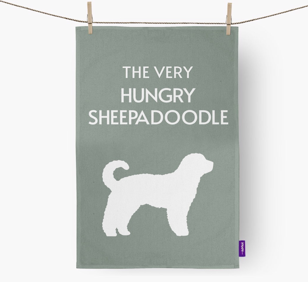 'The Very Hungry...' - Personalised {breedFullName} Tea Towel