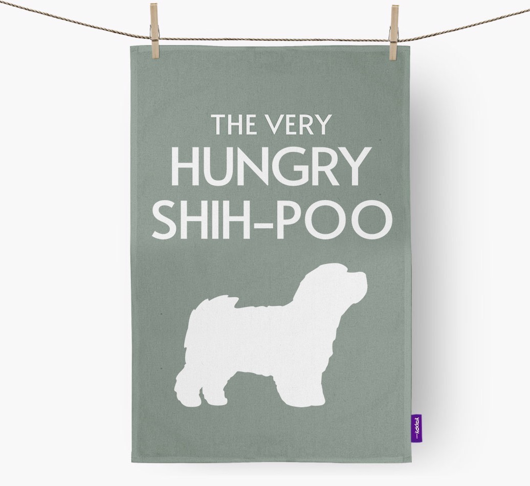 'The Very Hungry...' - Personalised {breedFullName} Tea Towel
